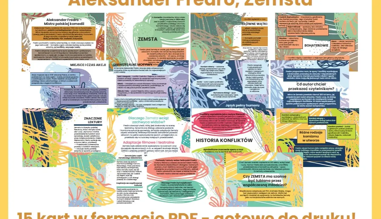 Zemsta Aleksander Fredro – streszczenie komedii o sporach sąsiedzkich, miłości i humorze. Uniwersalne motywy i ponadczasowe przesłanie.