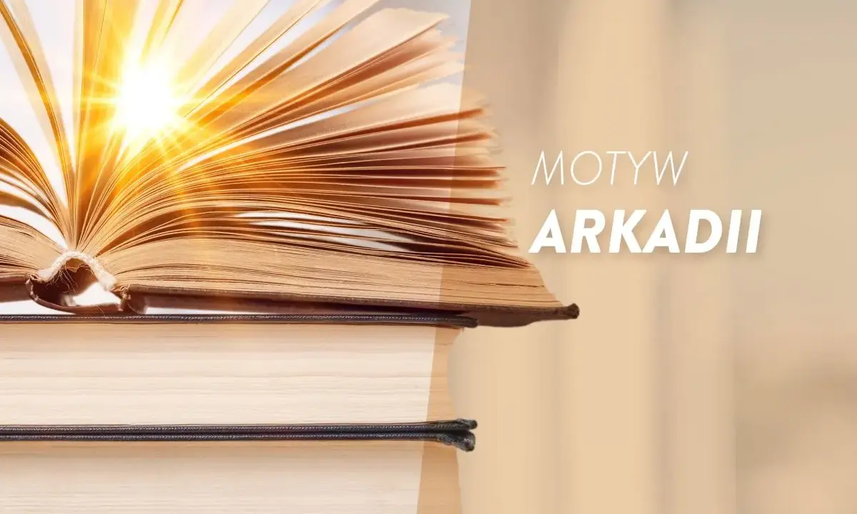 Otwarta księga, z której wydobywa się światło, symbolizuje wiedzę i inspirację. To jak definicja toposu Arkadii – idealnego miejsca.