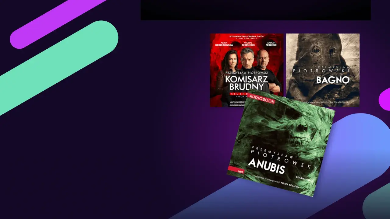 Kolejność czytania Przemysław Piotrowski: "Komisarz Brudny", "Bagno", "Anubis". Trzy mroczne audiobooki.