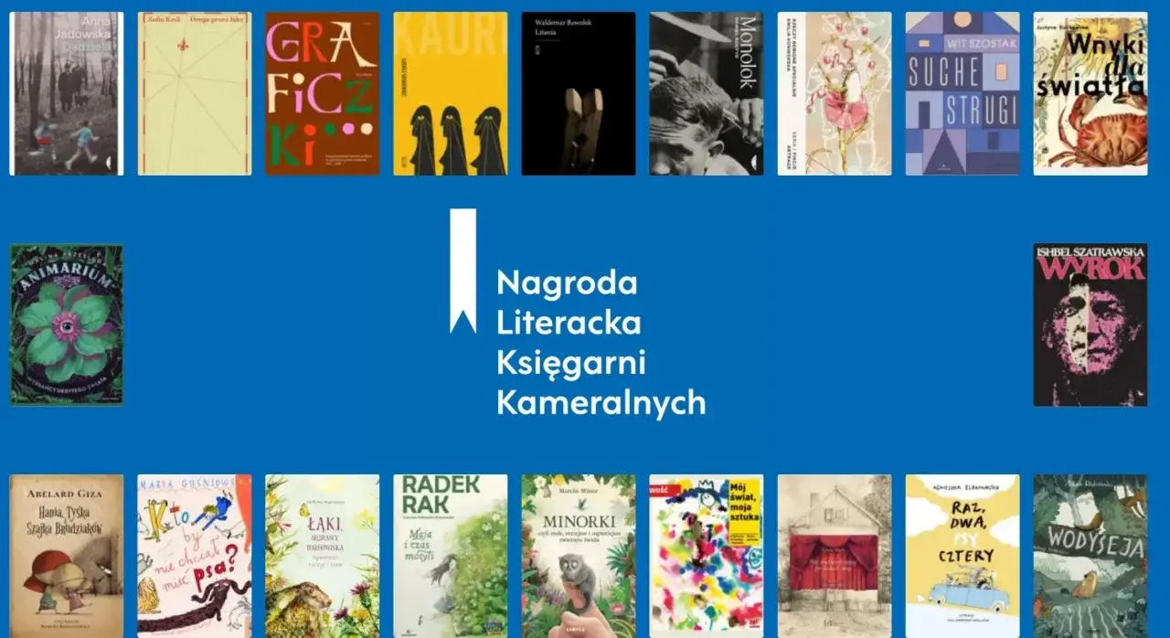 Książki nominowane do nagrody literackiej Księgarni Kameralnych. Wśród nich "Monolok", "Wnuki dla światła" i "Wyrok".