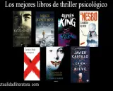 Kolekcja najlepszych thrillerów psychologicznych: "El psicoanalista", "El mentiroso", "Misery", "El muñeco de nieve", "La novia gitana", "El silencio de los corderos" i "La chica de nieve".