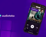 Aplikacja Audioteka z okładką książki "Bezprawie" Remigiusza Mroza. Wkrótce usłyszysz tę historię.