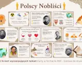 Polscy laureaci literackiej nagrody nobla: Sienkiewicz, Reymont, Tokarczuk, Szymborska. Ich dzieła to skarb narodowy.
