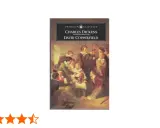 Okładka książki "David Copperfield" Charlesa Dickensa. Grupa chłopców w strojach z epoki, jeden z nich trzyma koszyk z jabłkami.