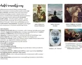 Bohater romantyczny: indywidualista, wrażliwy, samotny, tragiczny, patriota, marzyciel. Obrazki przedstawiają postacie literackie i sceny z epoki.