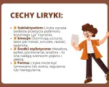 Co to liryka? Wyjaśnienie cech: subiektywizm, emocje, środki stylistyczne i forma. Ilustracja przedstawia młodą osobę czytającą wiersz.