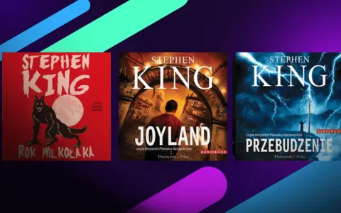 Okładki audiobooków Stephena Kinga: "Rok Wilkołaka", "Joyland" i "Przebudzenie". To jedne z najlepszych książek tego autora.