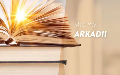 Otwarta księga, z której wydobywa się światło, symbolizuje wiedzę i inspirację. To jak definicja toposu Arkadii – idealnego miejsca.
