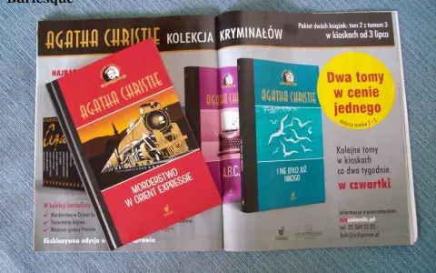Kolekcja kryminałów Agathy Christie, w tym "Morderstwo w Orient Expressie". Dwa tomy w cenie jednego, kolejne co dwa tygodnie.