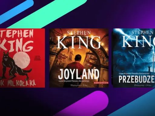 Okładki audiobooków Stephena Kinga: "Rok Wilkołaka", "Joyland" i "Przebudzenie". To jedne z najlepszych książek tego autora.
