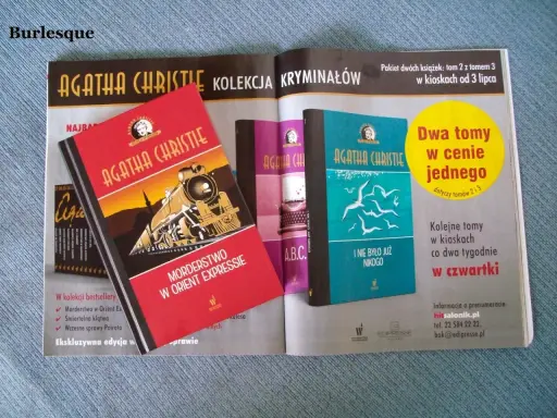 Kolekcja kryminałów Agathy Christie, w tym "Morderstwo w Orient Expressie". Dwa tomy w cenie jednego, kolejne co dwa tygodnie.