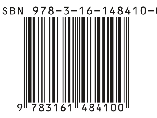 Kod kreskowy z numerem ISBN 978-3-16-148410-0. To unikalny identyfikator książki, który ułatwia jej wyszukiwanie i sprzedaż.