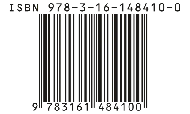 Kod kreskowy z numerem ISBN 978-3-16-148410-0. To unikalny identyfikator książki, który ułatwia jej wyszukiwanie i sprzedaż.