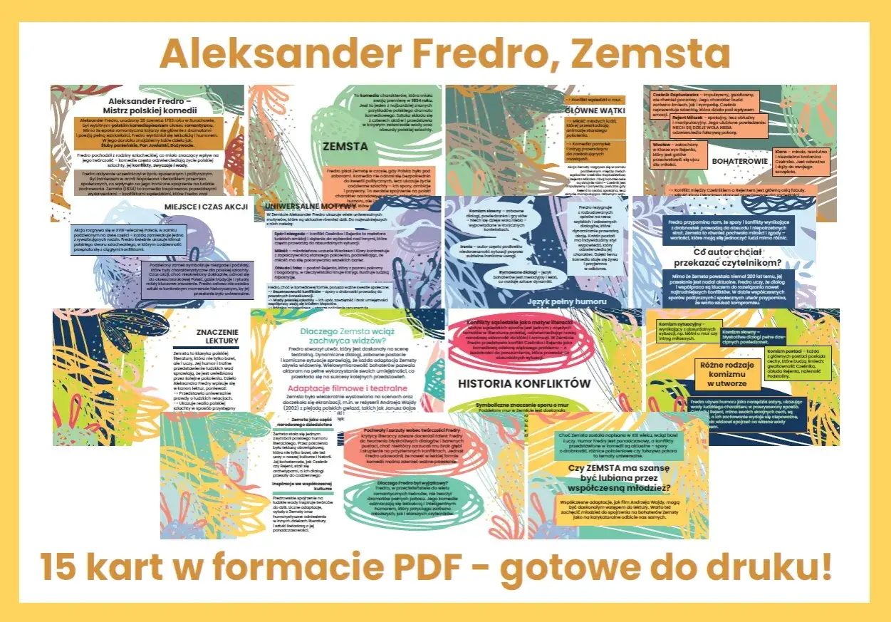 Zemsta Aleksander Fredro: streszczenie, bohaterowie, konflikty i humor. Komedia o sporach sąsiedzkich i miłości.