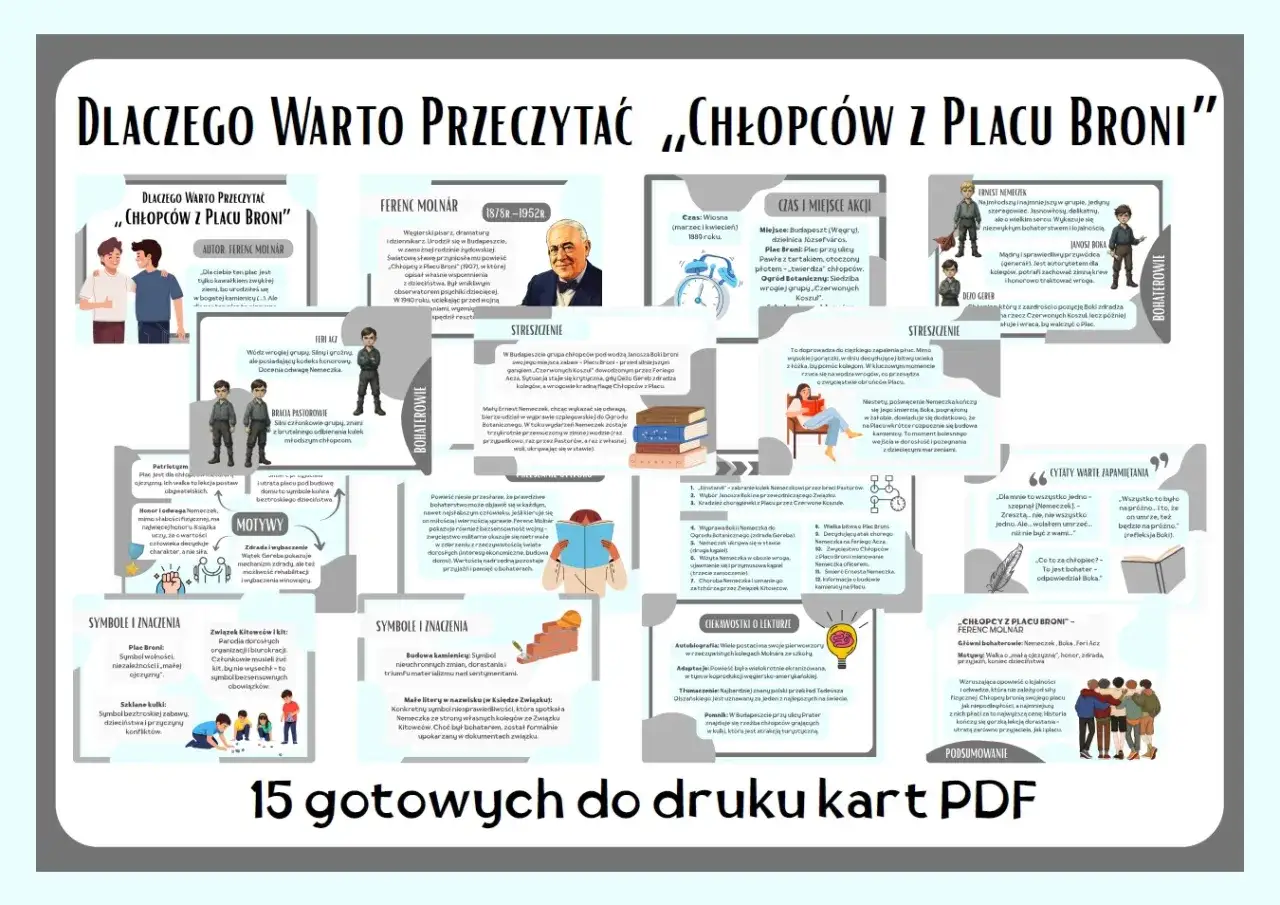 Chłopcy z Placu Broni streszczenie szczegółowe: bohaterowie, motywy, symbole i znaczenia. Ferenc Molnár opisał walkę o małą ojczyznę, honor i przyjaźń.