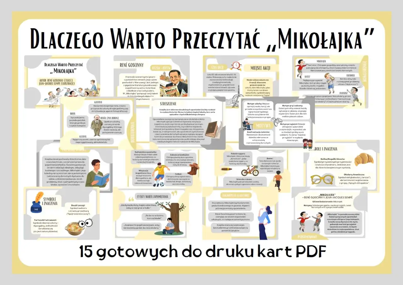 Mikołajek streszczenie: Renée Goscinny i Jean-Jacques Sempé stworzyli świat pełen dziecięcej radości, przyjaźni i szkolnych perypetii.